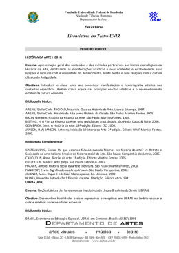 Ement&aacute;rio Teatro - Departamento de Artes