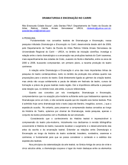 DRAMATURGIA E ENCENA&Ccedil;&Atilde;O NO CARIRI
