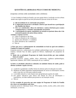 Quest&otilde;es de forma&ccedil;&atilde;o geral elaboradas por outros cursos