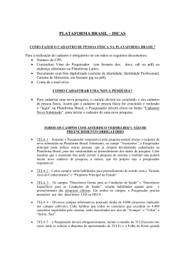 PLATAFORMA BRASIL &ndash; DICAS