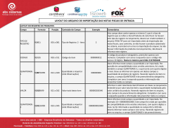 layout do arquivo de importa&ccedil;&atilde;o das notas fiscais
