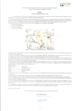 Edital ICNF - Campo de Treino de Ca&ccedil;a N.&ordm; 356