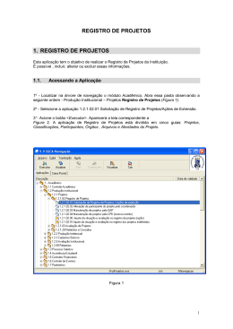 Manual de registro de projetos