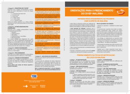 Orienta&ccedil;&otilde;es para o preenchimento do SIVEP-Mal&aacute;ria
