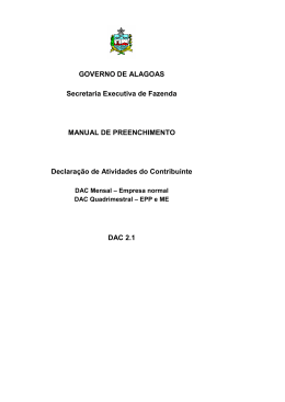 do Manual da DAC - Sefaz-AL