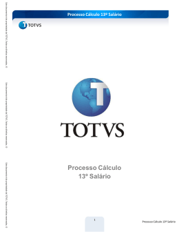 Processo C&aacute;lculo 13&ordm; Sal&aacute;rio