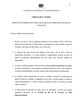 Circular n.&ordm; 2/2011 - ao Conselho Superior da Magistratura