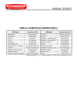 Estimativa de consumo di&aacute;rio