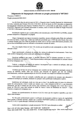 Julgamento impugnação VIVO - CRA-GO
