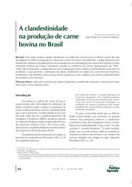 A clandestinidade na produ&ccedil;&atilde;o de carne bovina no Brasil
