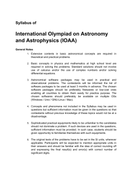 - International Olympiad on Astronomy and Astrophysics