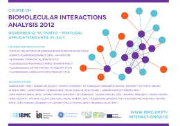 Biomolecular interactions analysis 2012