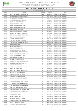 prefeitura municipal de maragogipe lista geral dos candidatos