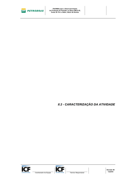 II.2 - CARACTERIZA&Ccedil;&Atilde;O DA ATIVIDADE