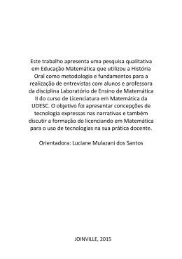 Este trabalho apresenta uma pesquisa qualitativa em Educa&ccedil;&atilde;o