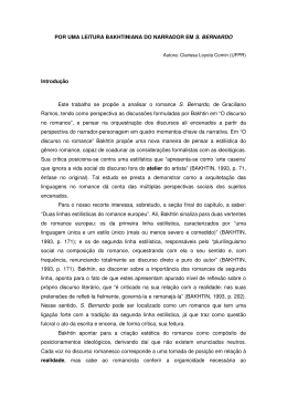 por uma leitura bakhtiniana do narrador em s. bernardo