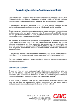 Este trabalho tem o prop&oacute;sito inicial de identificar as causas