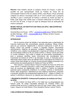 Resumo: Este trabalho aborda os espa&ccedil;os virtuais de museus, a