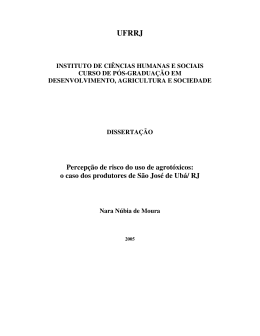 Percepção de risco do uso de agrotóxicos: o caso dos produtores