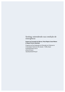 Sexting: entendendo sua condi&ccedil;&atilde;o de emerg&ecirc;ncia