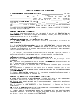 CONTRATO DE PRESTAÇÃO DE SERVIÇOS O