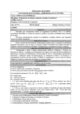 Engenharia Econ&ocirc;mica Aplicada a estudos Econ&ocirc;micos