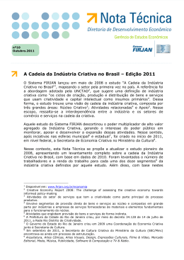 A Cadeia da Ind&uacute;stria Criativa no Brasil