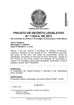 projeto de decreto legislativo n.º 1.035-a, de 2013
