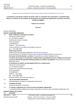 Luxemburgo-Luxemburgo: Estudos de peritos sobre os resultados