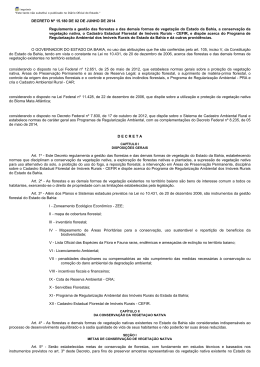Decreto Florestal do Estado da Bahia