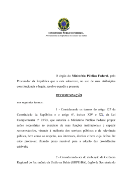 &iacute;ntegra da recomenda&ccedil;&atilde;o - MPF-BA