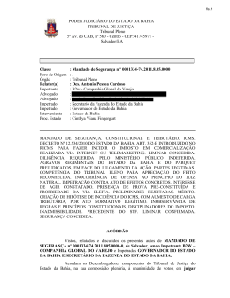PODER JUDICI&Aacute;RIO DO ESTADO DA BAHIA TRIBUNAL DE