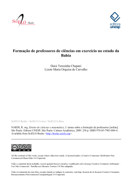 Forma&ccedil;&atilde;o de professores de ci&ecirc;ncias em exerc&iacute;cio