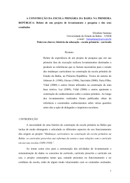 a construcao da escola primaria da bahia na primeira republica
