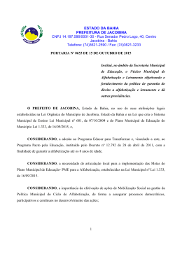 ESTADO DA BAHIA PREFEITURA DE JACOBINA