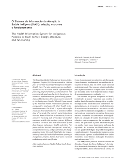 O Sistema de Informação da Atenção à Saúde Indígena