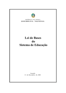 Lei de Bases do Sistema de Educa&ccedil;&atilde;o