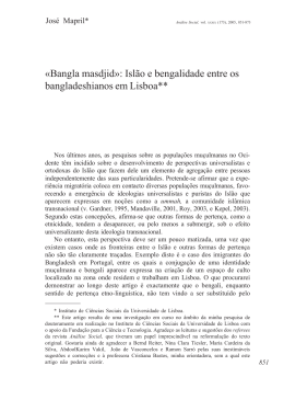 `Bangla Masdjid`: Isl&atilde;o e bengalidade entre os