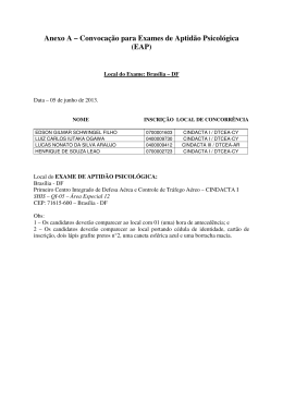 Anexo A – Convocação para Exames de Aptidão Psicológica (EAP)