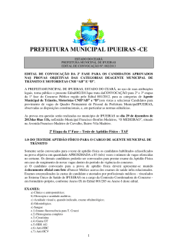 edital convoca&ccedil;&atilde;o 2&ordm; fase prova pr&aacute;tica
