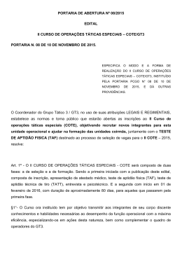 PORTARIA DE ABERTURA N&ordm; 08/2015 EDITAL II - SINPOL