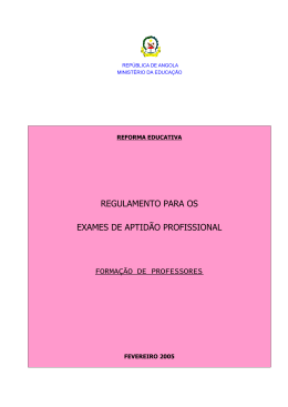 regulamento para os exames de aptidão profissional