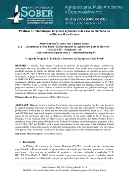 Pol&iacute;ticas de estabiliza&ccedil;&atilde;o de pre&ccedil;os agr&iacute;colas: o de - Cepea