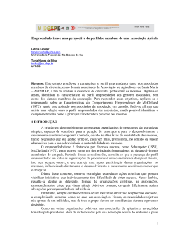 1 Empreendedorismo: uma perspectiva do perfil dos