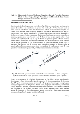 43 Aula 12: Din&acirc;mica de Sistemas Mec&acirc;nicos: Trabalho e Energia