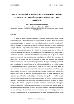 as escolas-fam&iacute;lia agr&iacute;colas e agroextrativistas do estado do amap&aacute;