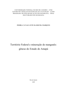 g&ecirc;nese do Estado do Amap&aacute;