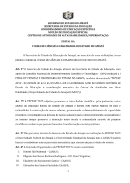 GOVERNO DO ESTADO DO AMAP&Aacute; SECRETARIA DE