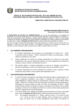 GOVERNO DO ESTADO DO AMAP&Aacute; SECRETARIA DE ESTADO