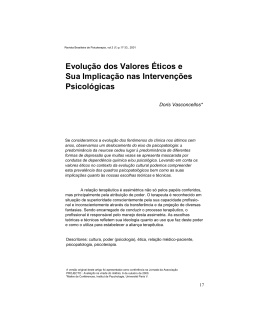 Evolu&ccedil;&atilde;o dos Valores &Eacute;ticos e Sua Implica&ccedil;&atilde;o nas